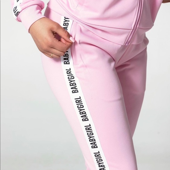 Lesdomakeup Pants - Pink track suit pants